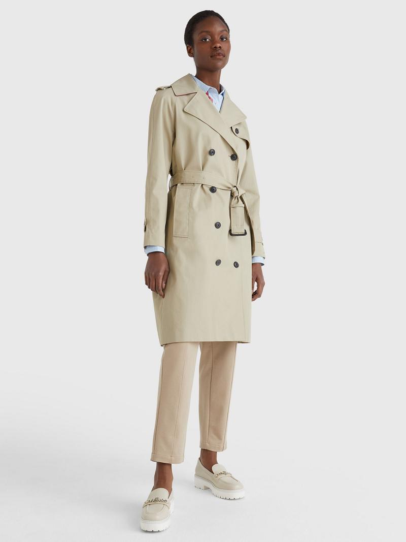 Abrigos Tommy Hilfiger Classic Trench Beige | MX_W21024