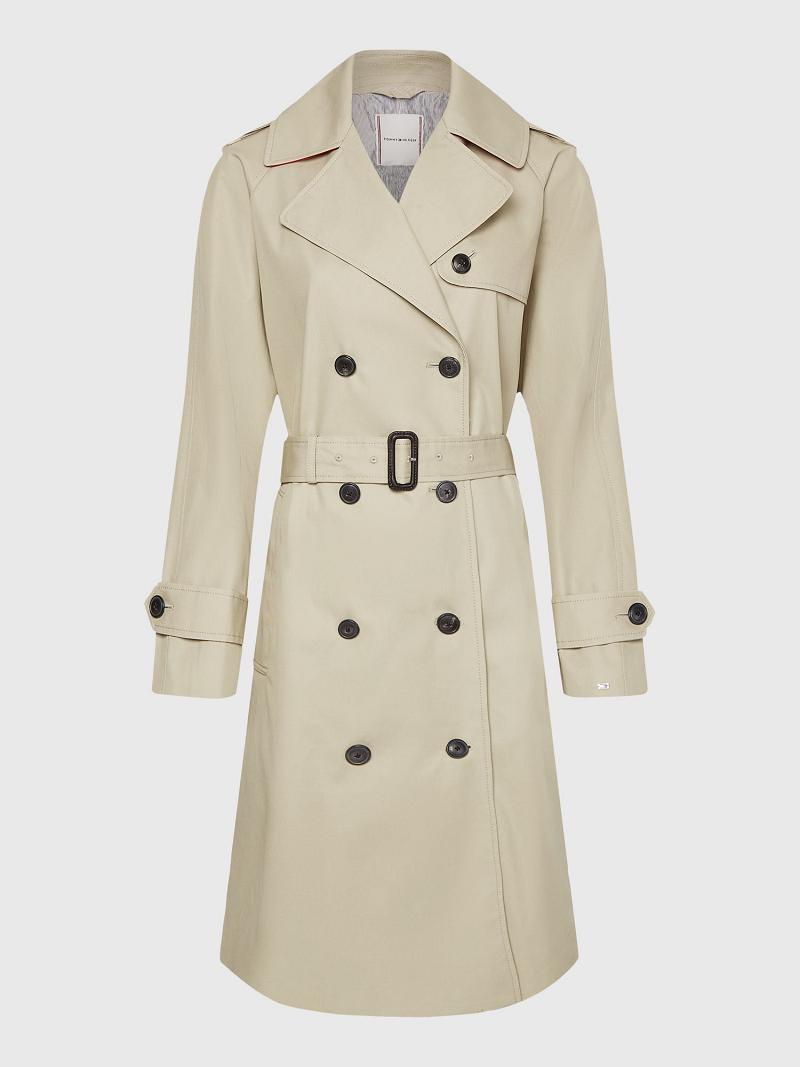 Abrigos Tommy Hilfiger Classic Trench Beige | MX_W21024