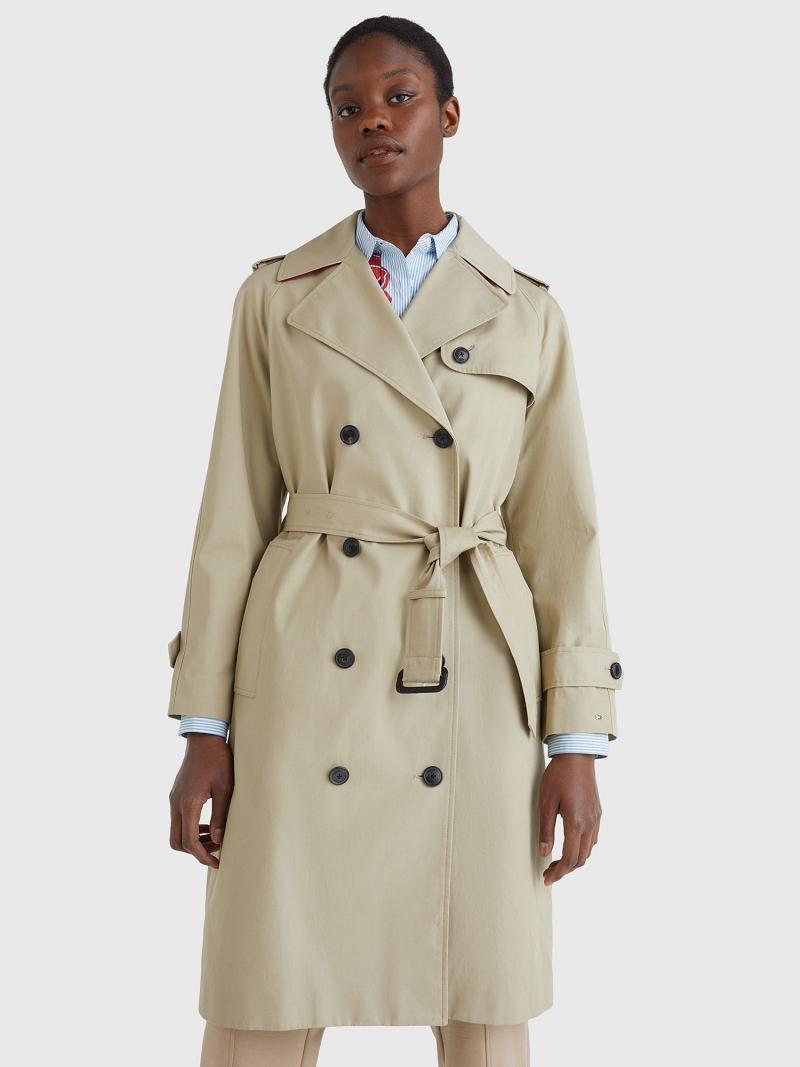 Abrigos Tommy Hilfiger Classic Trench Beige | MX_W21024