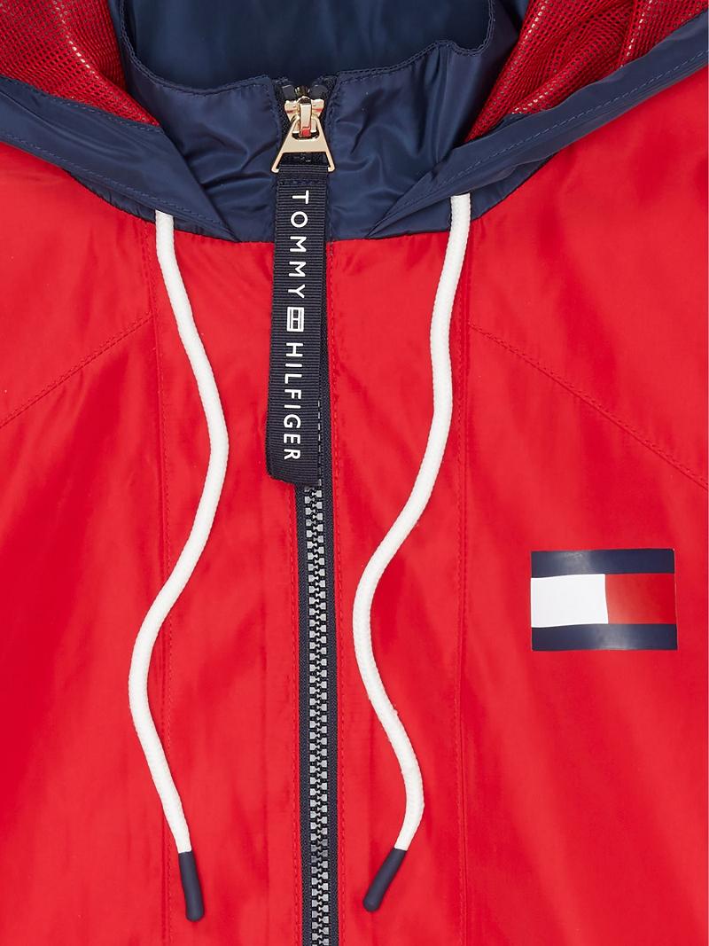 Abrigos Tommy Hilfiger Deporte Flag Windbreaker Rojos | MX_W21041