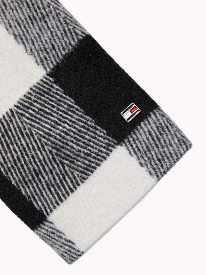 Abrigos Tommy Hilfiger Essential Buffalo Check Wool Negros Blancos | MX_W21030