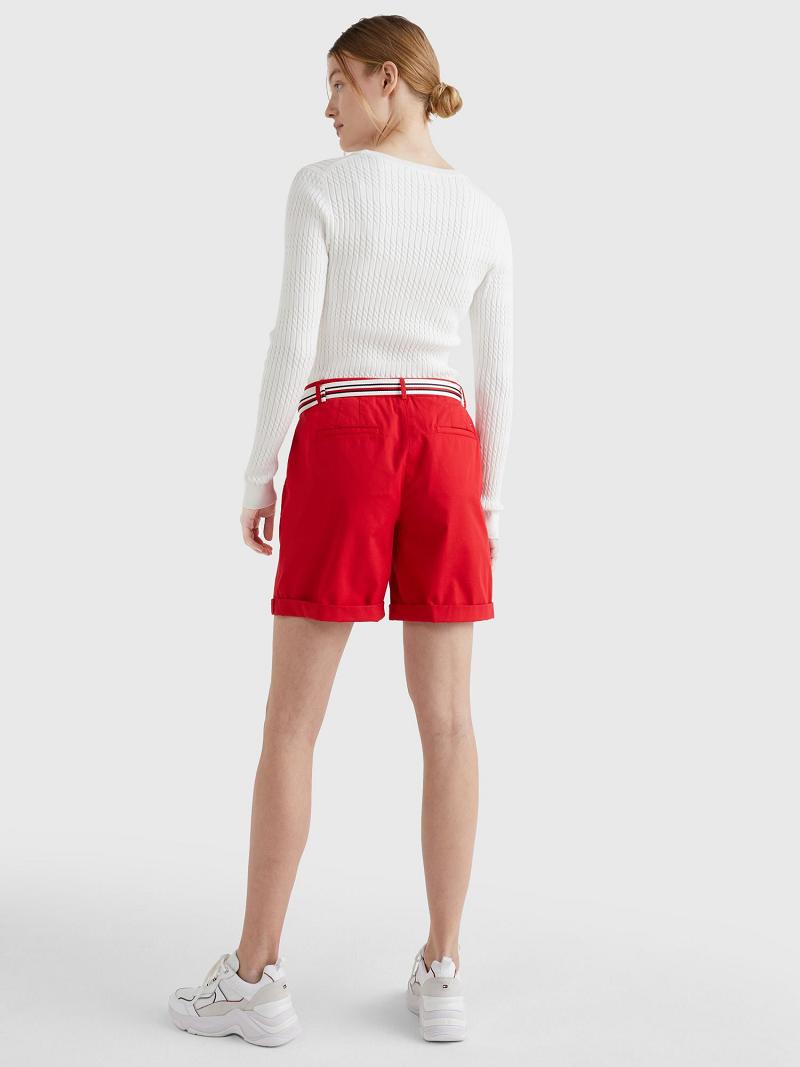 Bermudas Tommy Hilfiger Chino Rojos | MX_W21295