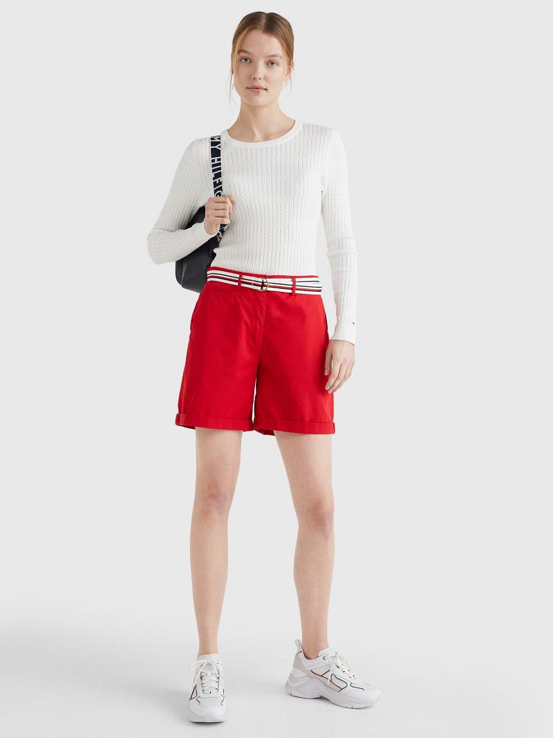 Bermudas Tommy Hilfiger Chino Rojos | MX_W21295