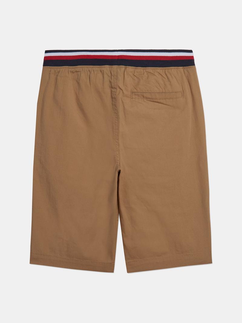 Bermudas Tommy Hilfiger Drawstring Cintura Marrom | MX_B2095