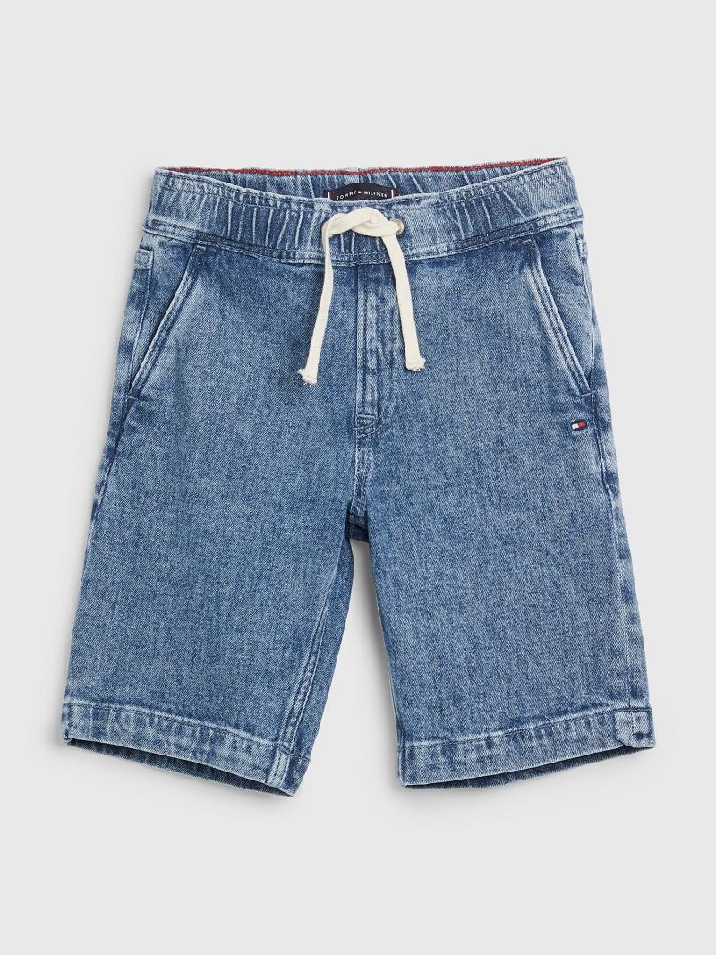 Bermudas Tommy Hilfiger Drawstring Denim Azules | MX_B2094