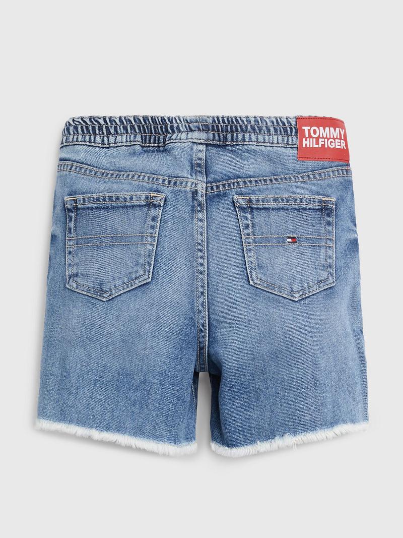 Bermudas Tommy Hilfiger Drawstring Denim Azules | MX_G1154