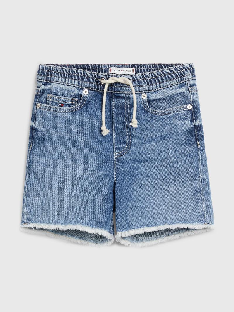 Bermudas Tommy Hilfiger Drawstring Denim Azules | MX_G1154