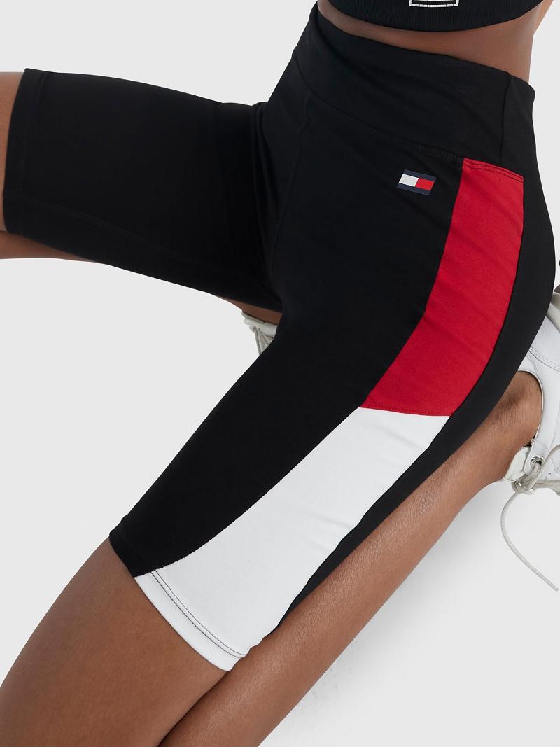 Bermudas Tommy Hilfiger High-Rise Bike Negros | MX_W21304