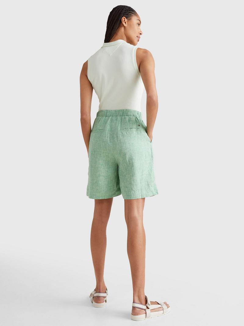 Bermudas Tommy Hilfiger Linen Verdes | MX_W21309