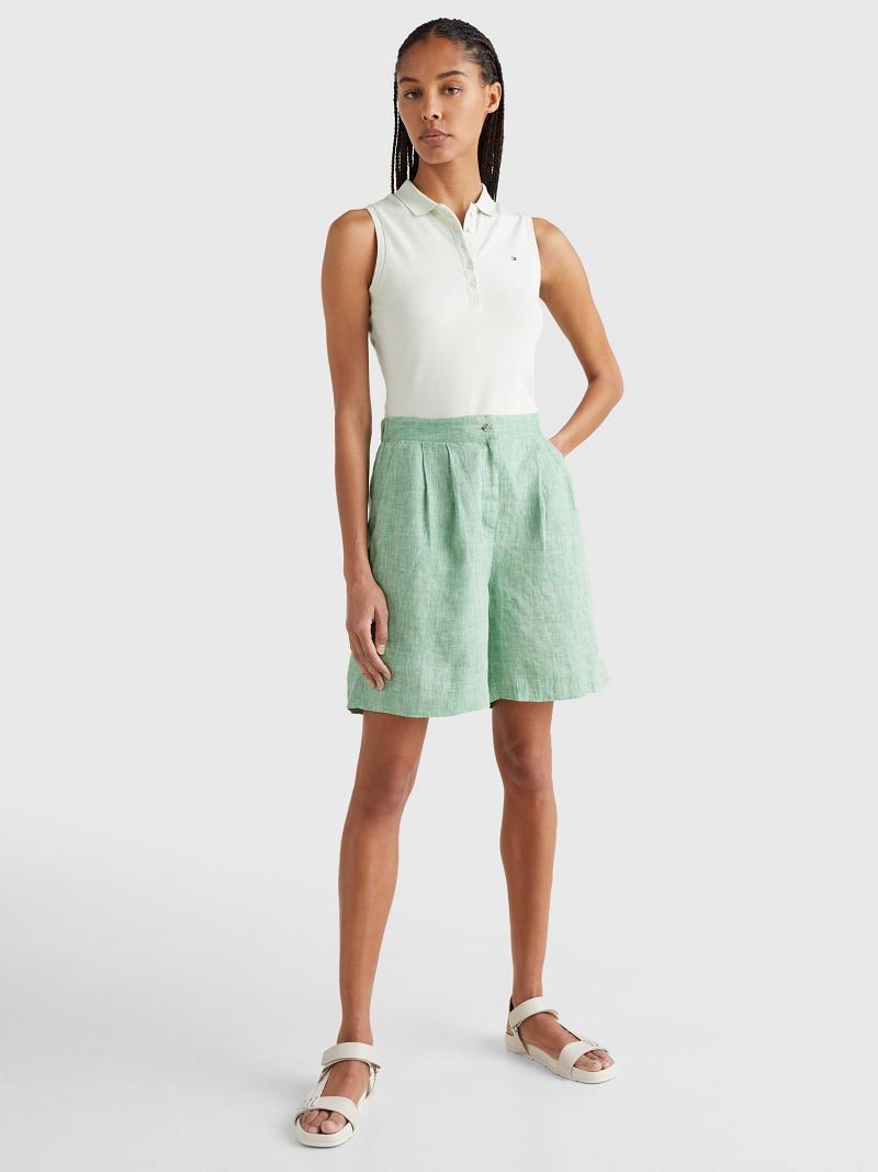 Bermudas Tommy Hilfiger Linen Verdes | MX_W21309