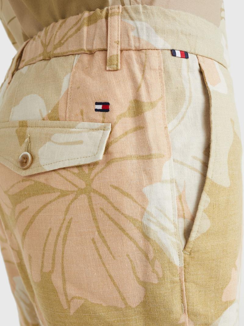 Bermudas Tommy Hilfiger Linen floral print Beige Multicolor | MX_M31211