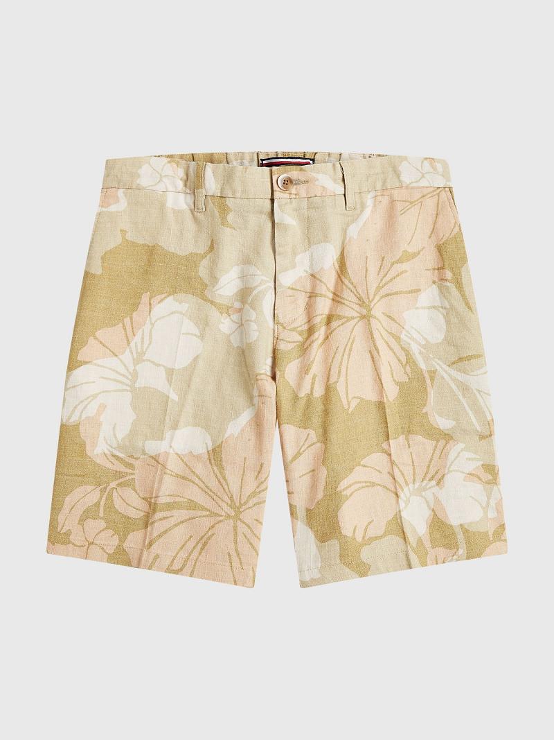 Bermudas Tommy Hilfiger Linen floral print Beige Multicolor | MX_M31211