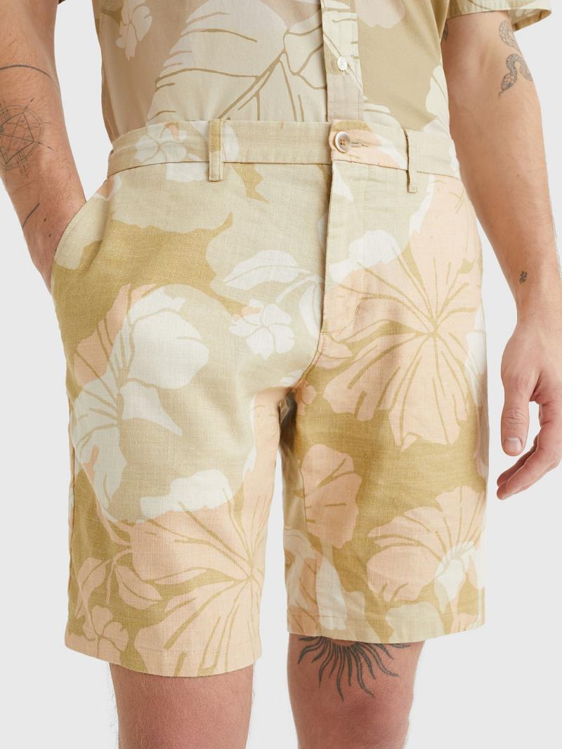 Bermudas Tommy Hilfiger Linen floral print Beige Multicolor | MX_M31211