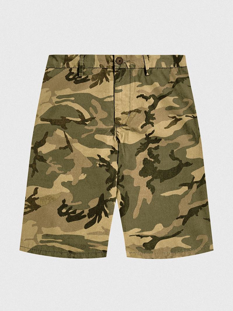 Bermudas Tommy Hilfiger Relaxed fit camo Camuflados Verdes | MX_M31220