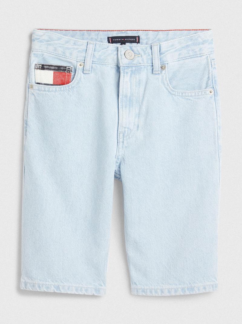 Bermudas Tommy Hilfiger Straight Fit Denim Azules | MX_B2104