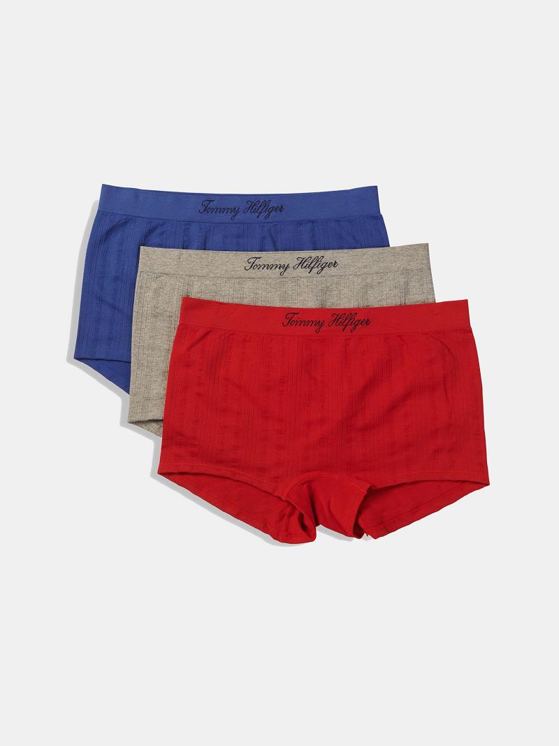 Bikinis Tommy Hilfiger Signature Logo Brief 3PK Rojos | MX_W21548