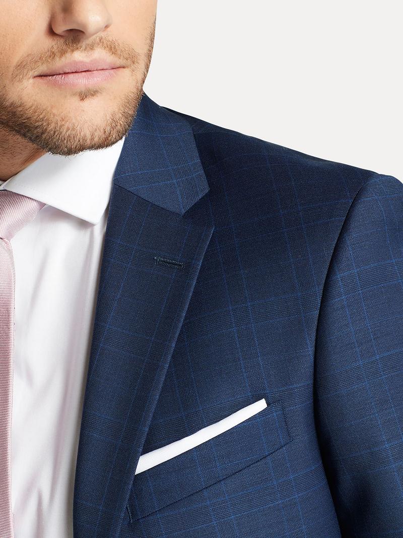 Blazers Tommy Hilfiger Regular fit essential plaid Azules | MX_M31475