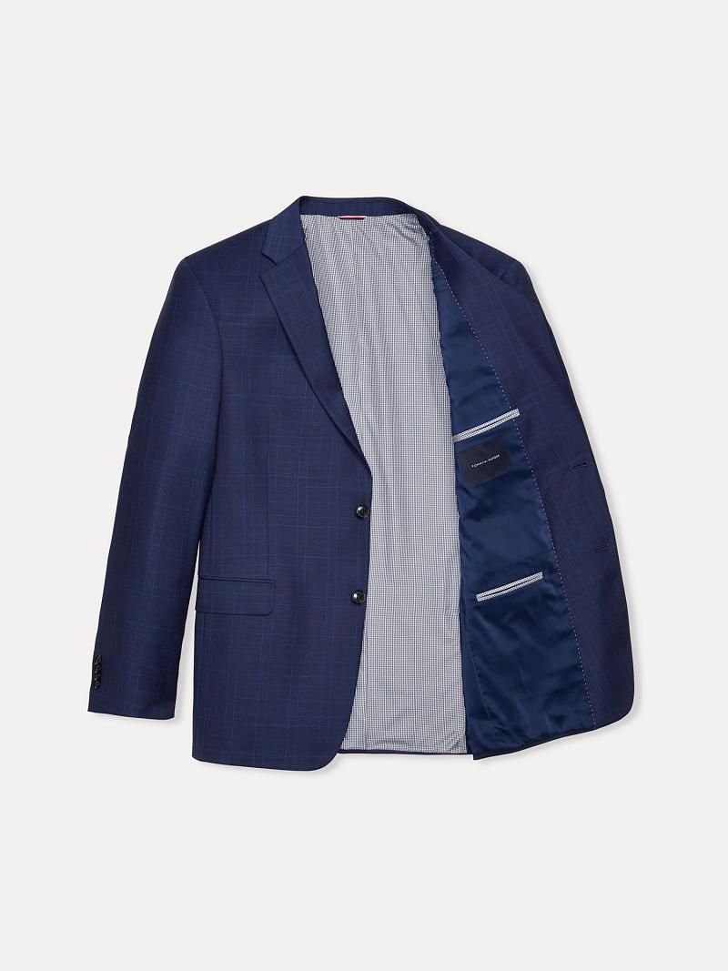 Blazers Tommy Hilfiger Regular fit essential plaid Azules | MX_M31475