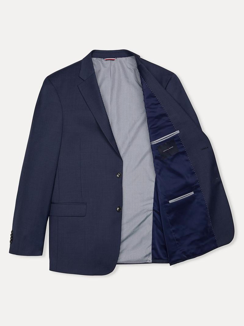 Blazers Tommy Hilfiger Regular fit essential sharkskin Azules | MX_M31476