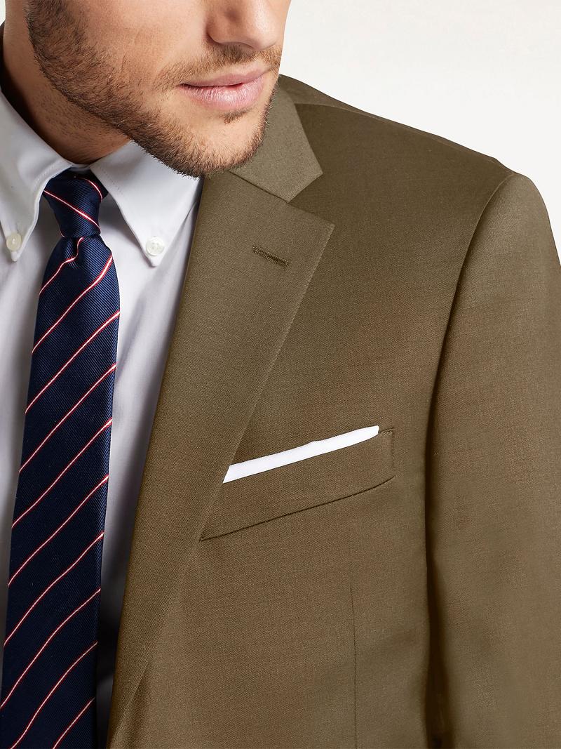 Blazers Tommy Hilfiger Regular fit tan sharkskin wool Marrom | MX_M31481