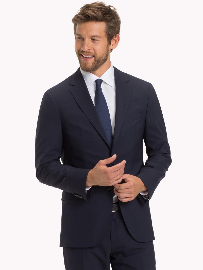 Blazers Tommy Hilfiger Regular fit virgin wool Azules | MX_M31482