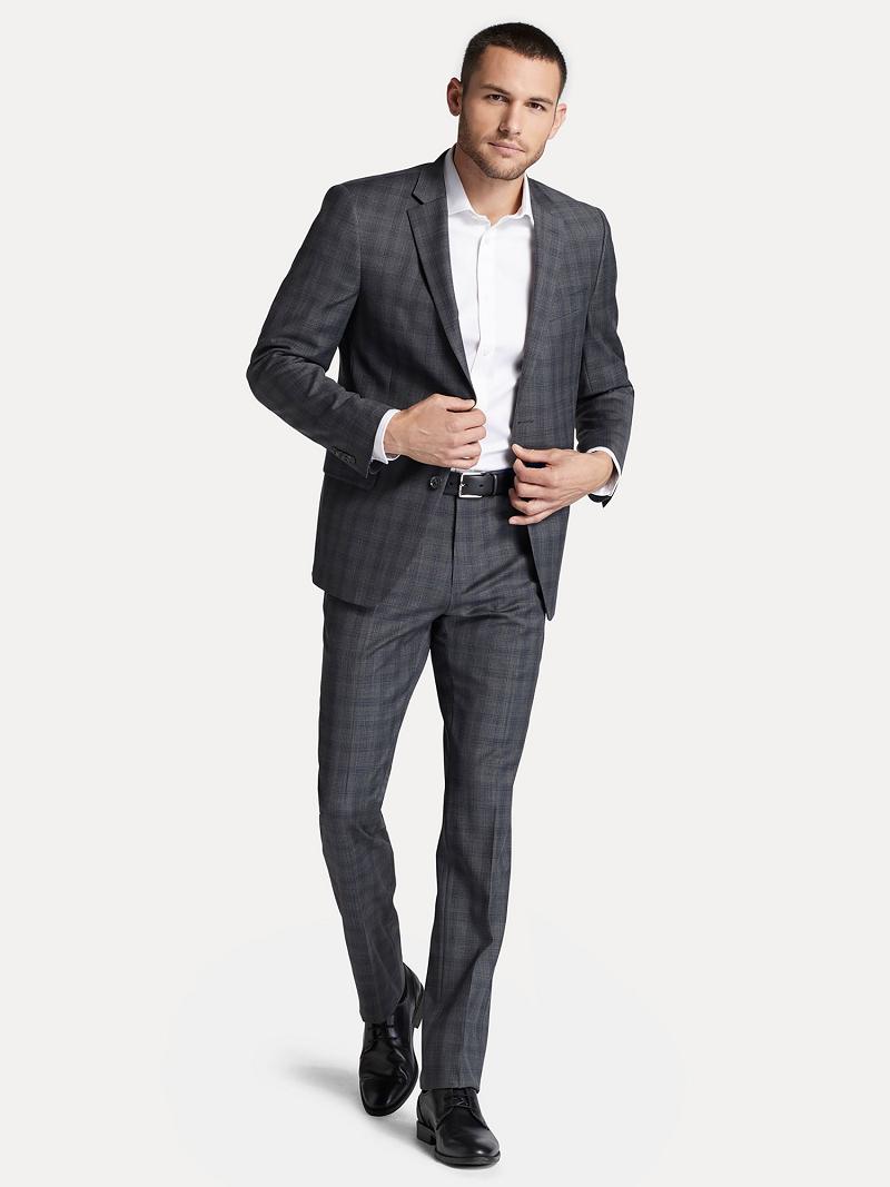 Blazers Tommy Hilfiger Regular fits windowpane check wool Grises | MX_M31486