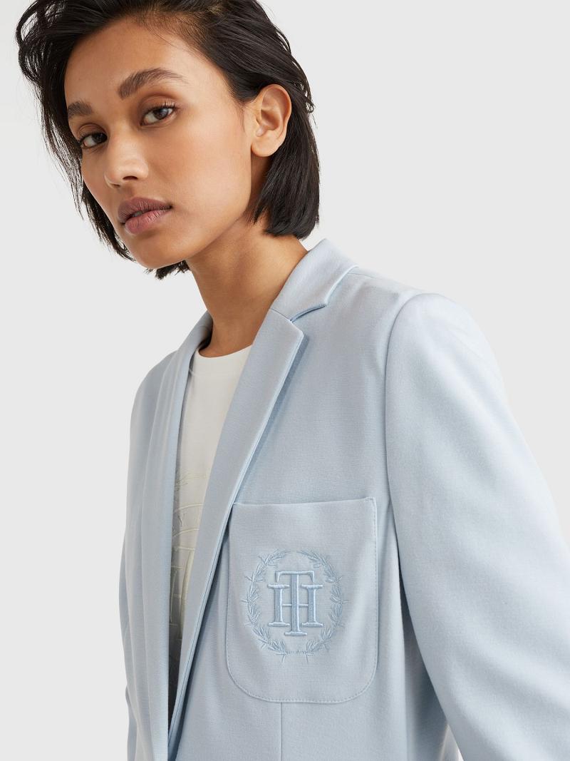 Blazers Tommy Hilfiger TH Embroidered Azules | MX_W21008