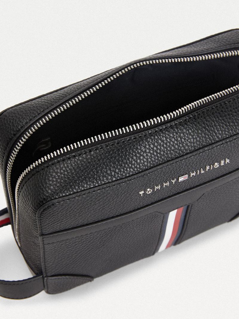 Bolsas De Aseo Tommy Hilfiger Stripe Wash Negros | MX_M31815