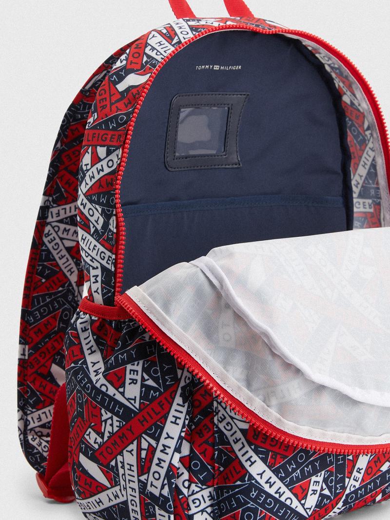 Bolsas Tommy Hilfiger Big Logo Tape Print Backpack Multicolor | MX_B2267