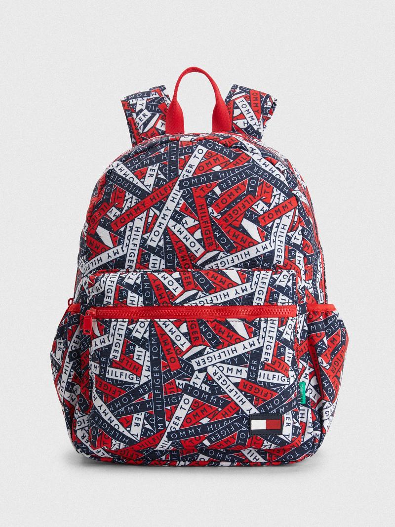 Bolsas Tommy Hilfiger Big Logo Tape Print Backpack Multicolor | MX_B2267