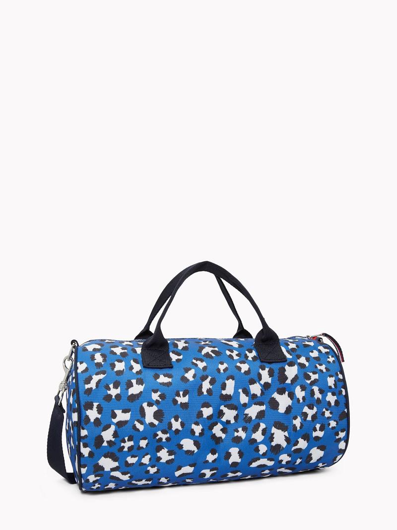 Bolsas Tommy Hilfiger Cheetah Duffle Azules | MX_G1335