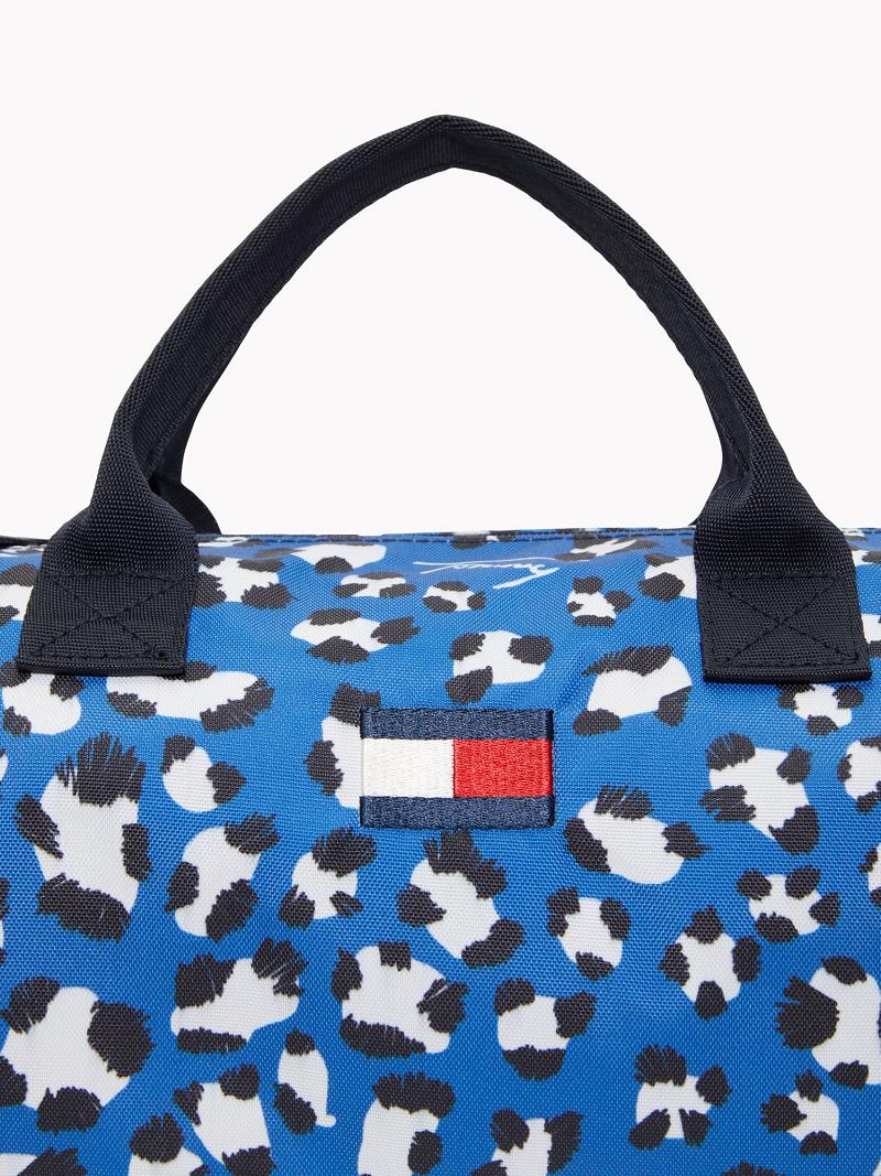 Bolsas Tommy Hilfiger Cheetah Duffle Azules | MX_G1335