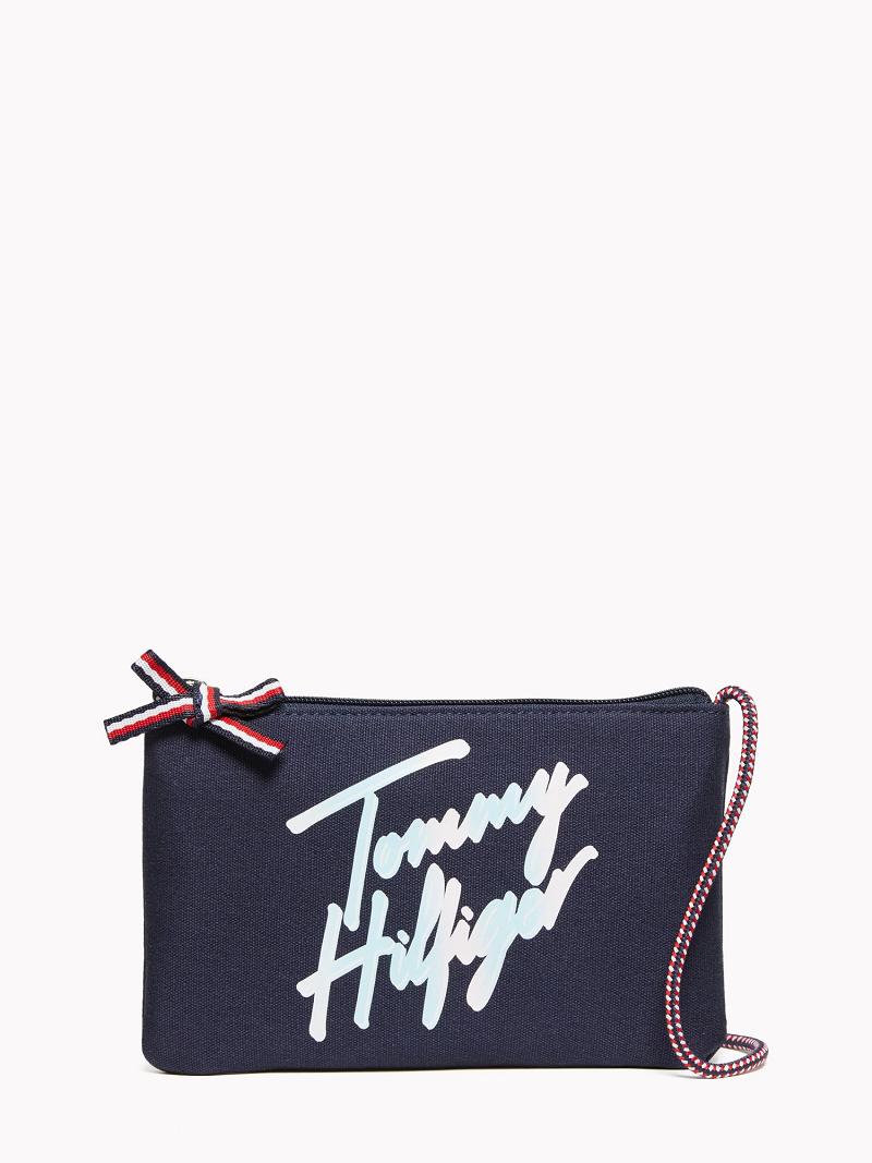 Bolsas Tommy Hilfiger Signature Crossbody Azules | MX_G1347