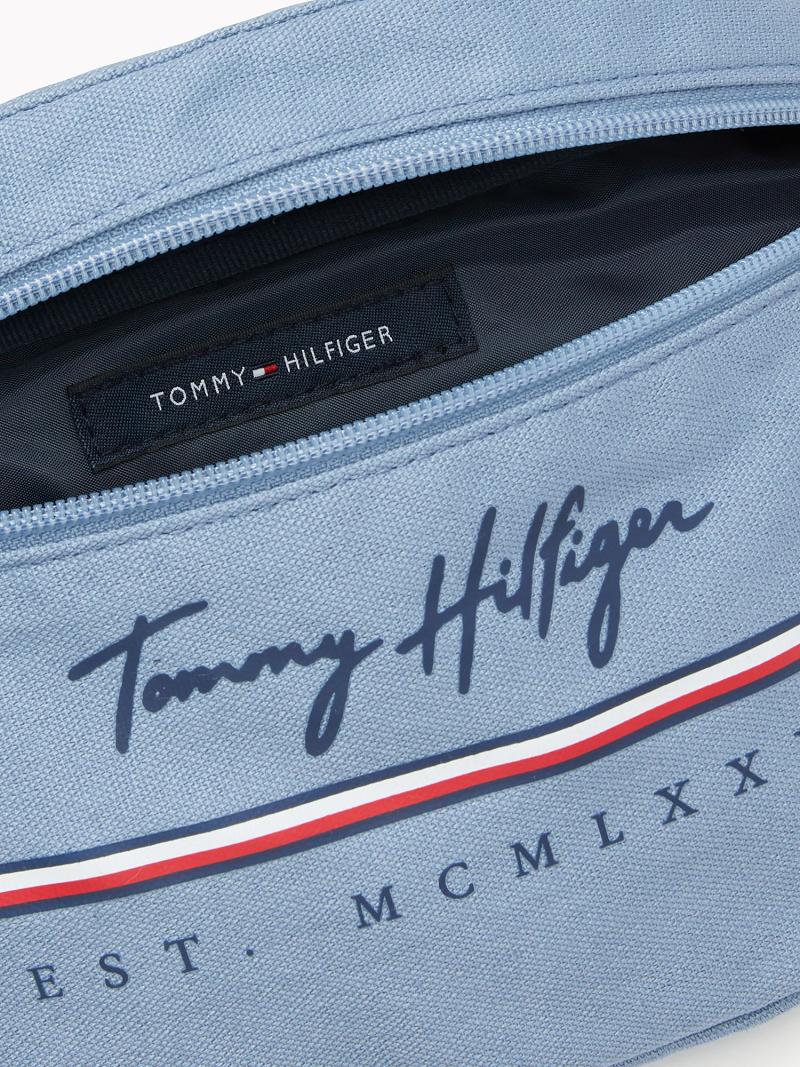 Bolsas Tommy Hilfiger Signature Fanny Pack Azules | MX_M31703