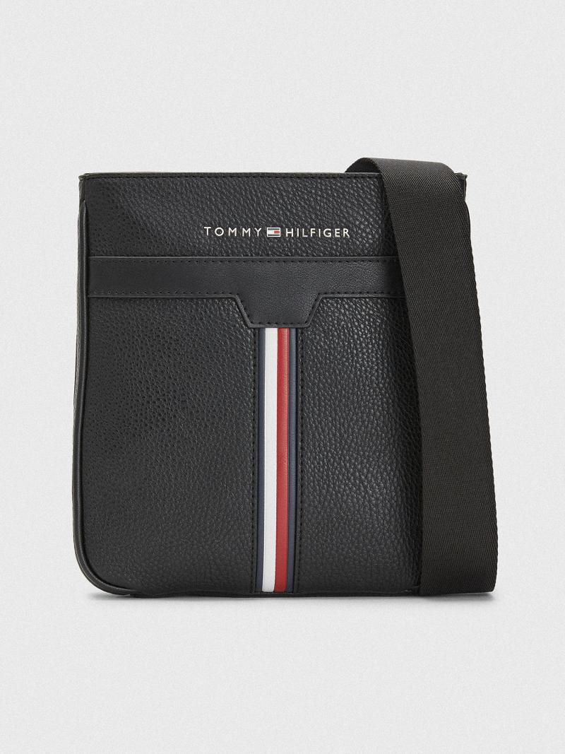 Bolsas Tommy Hilfiger Stripe Mini Crossbody Negros | MX_M31705