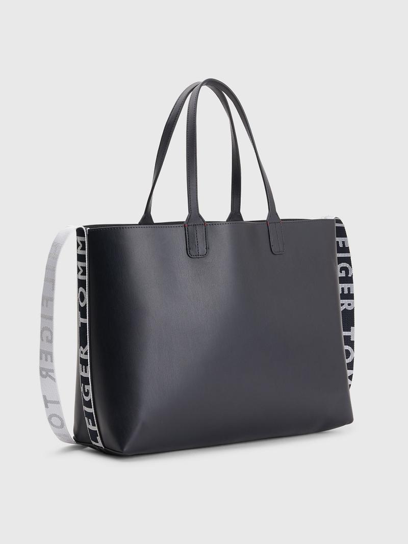 Bolsas Tommy Hilfiger Tommy Signature Tote Negros | MX_W21647