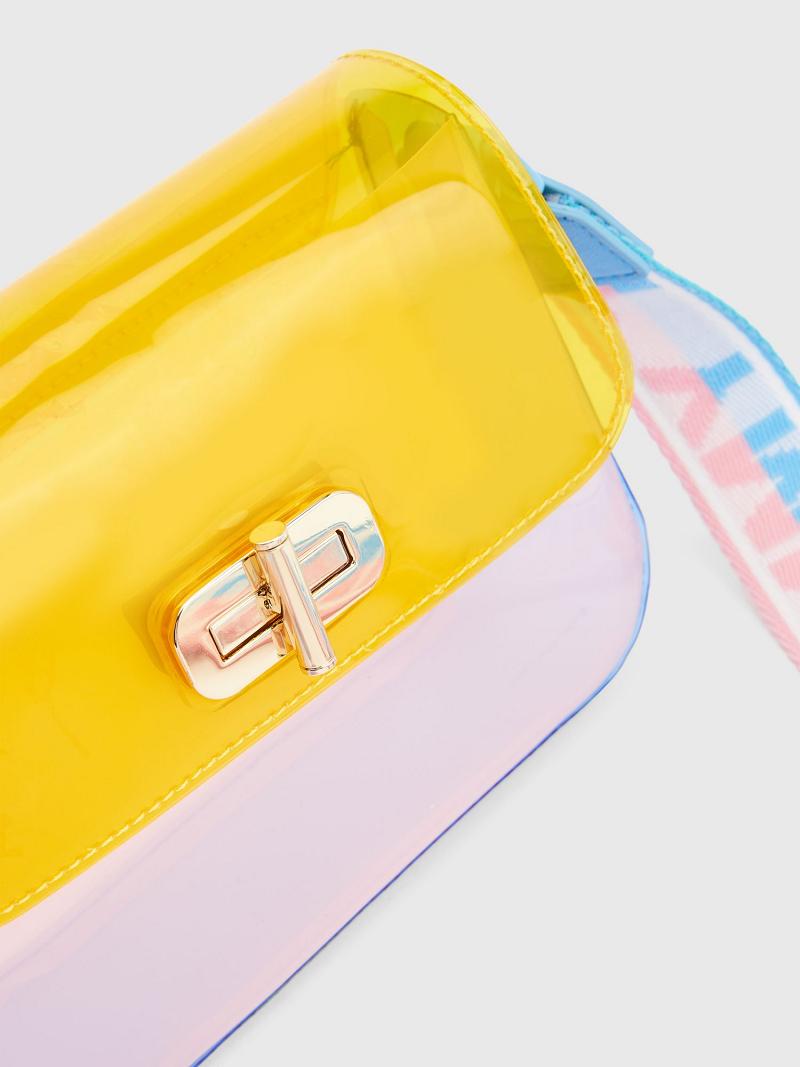 Bolsas Tommy Hilfiger Transparent Turnlock Crossbody Naranjas | MX_G1350