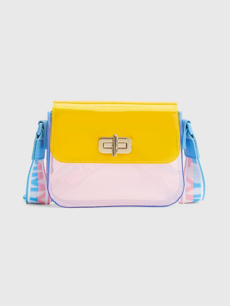 Bolsas Tommy Hilfiger Transparent Turnlock Crossbody Naranjas | MX_G1350