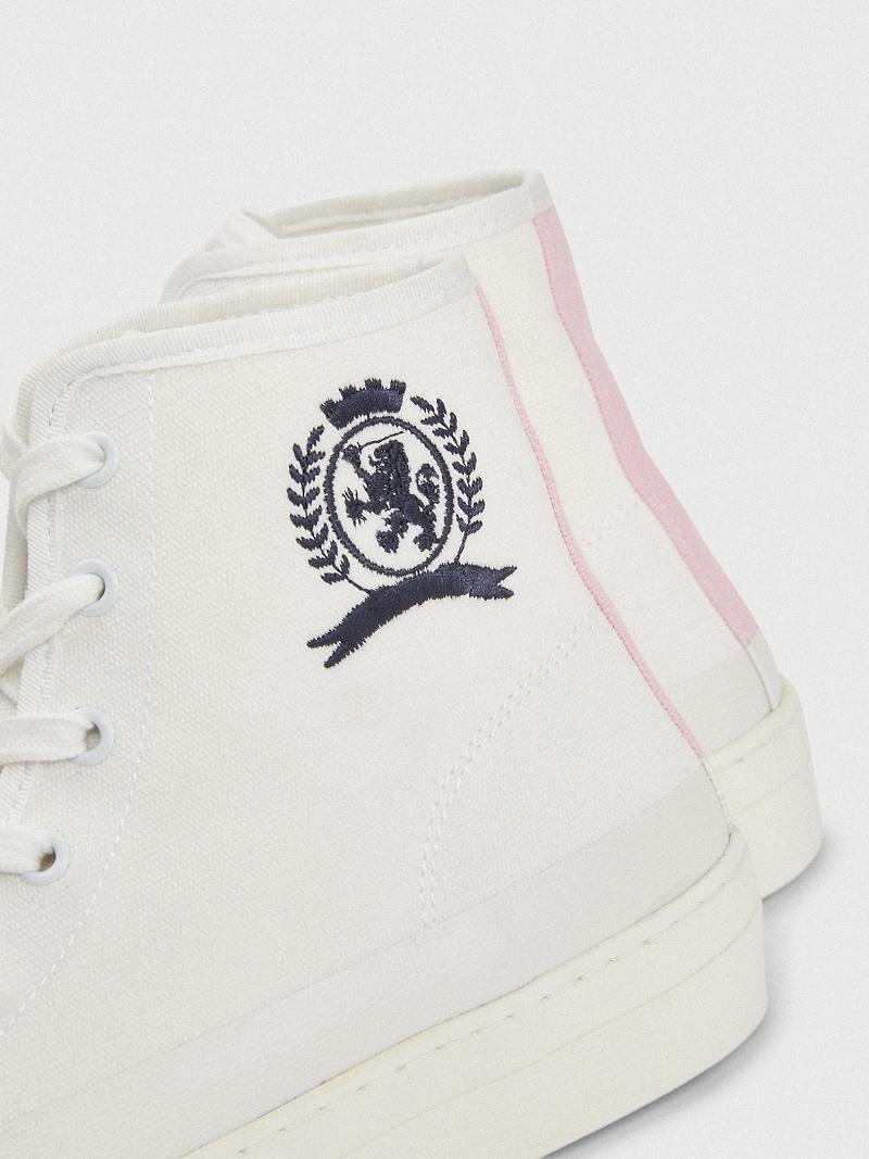 Botas Tommy Hilfiger Crest High-Top Blancos | MX_W21585