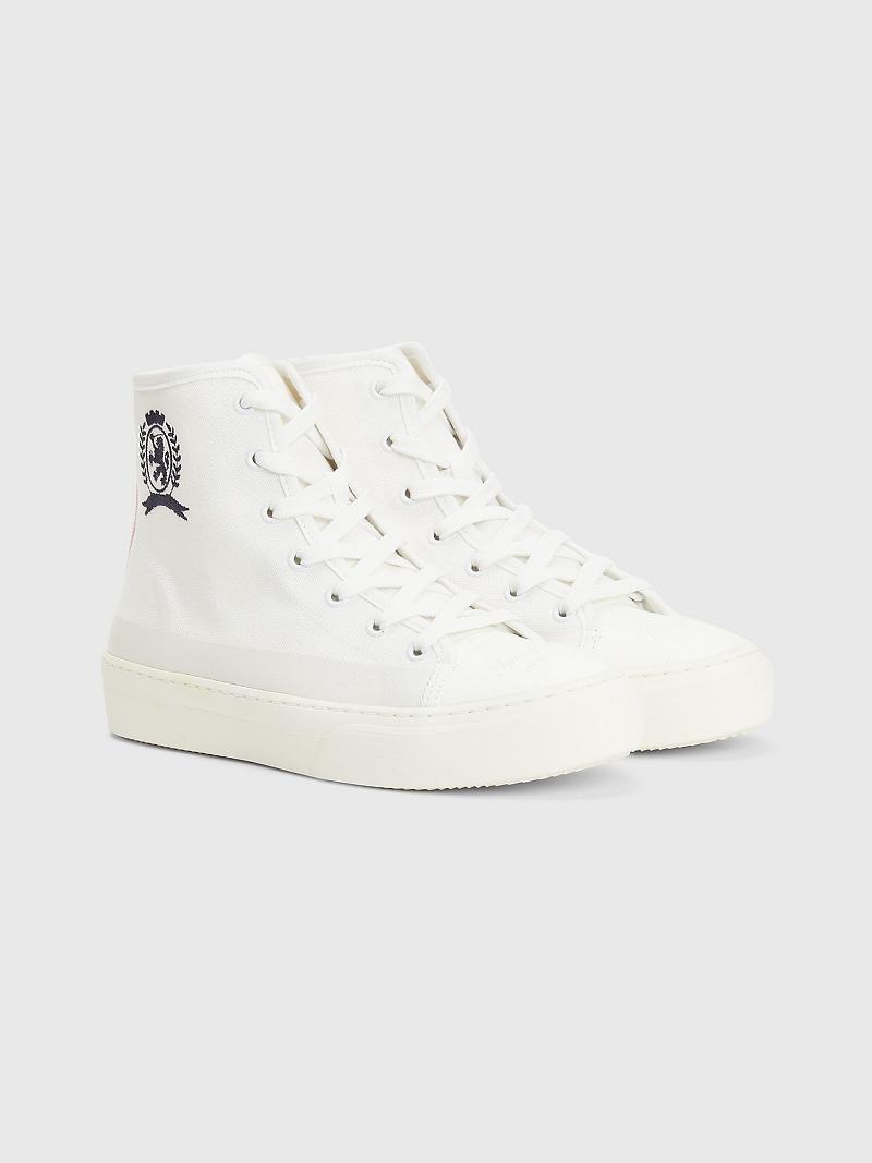 Botas Tommy Hilfiger Crest High-Top Blancos | MX_W21585