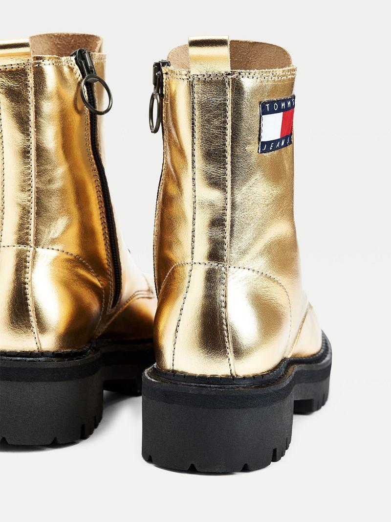 Botas Tommy Hilfiger Gold Cuero Dorados | MX_W21581