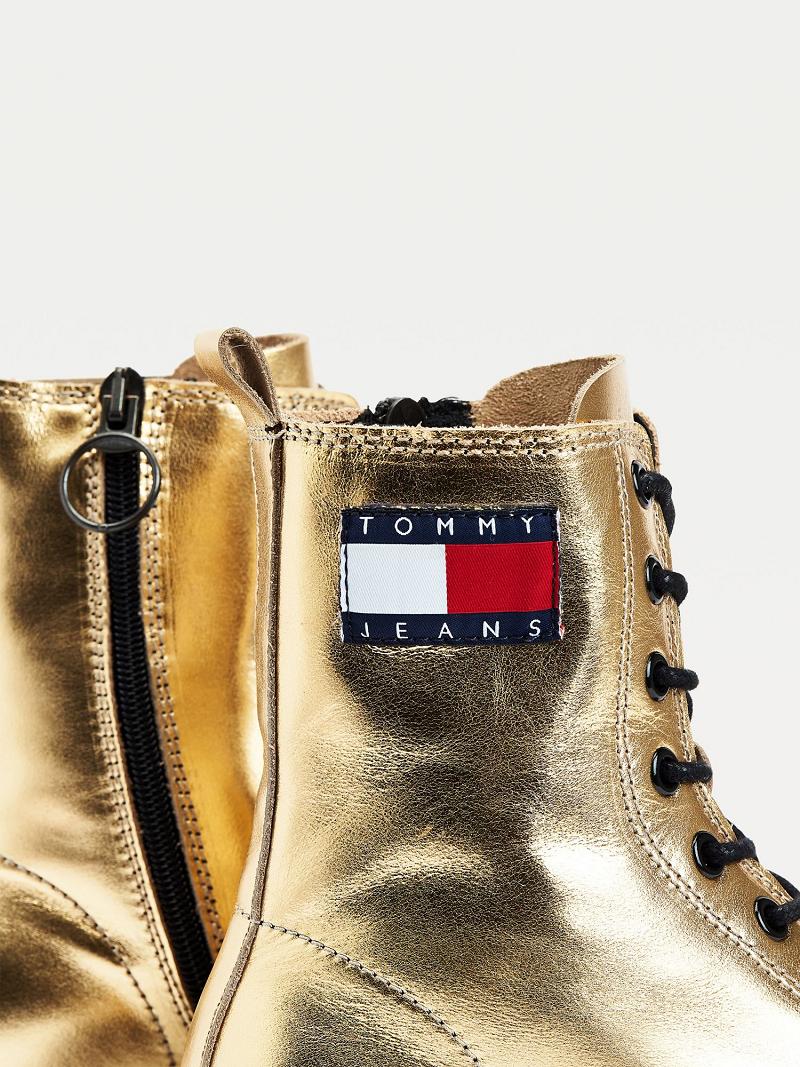 Botas Tommy Hilfiger Gold Cuero Dorados | MX_W21581