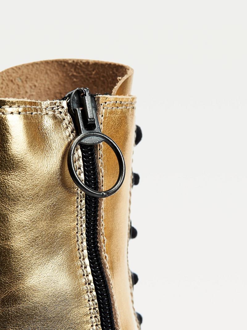 Botas Tommy Hilfiger Gold Cuero Dorados | MX_W21581