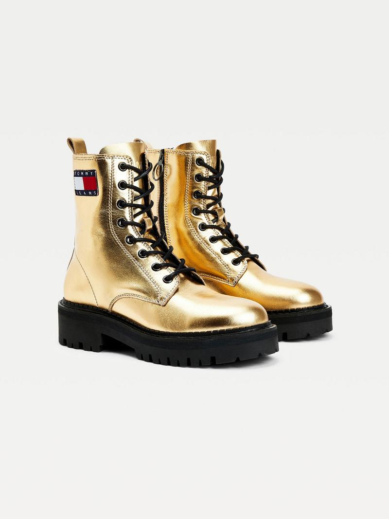 Botas Tommy Hilfiger Gold Cuero Dorados | MX_W21581