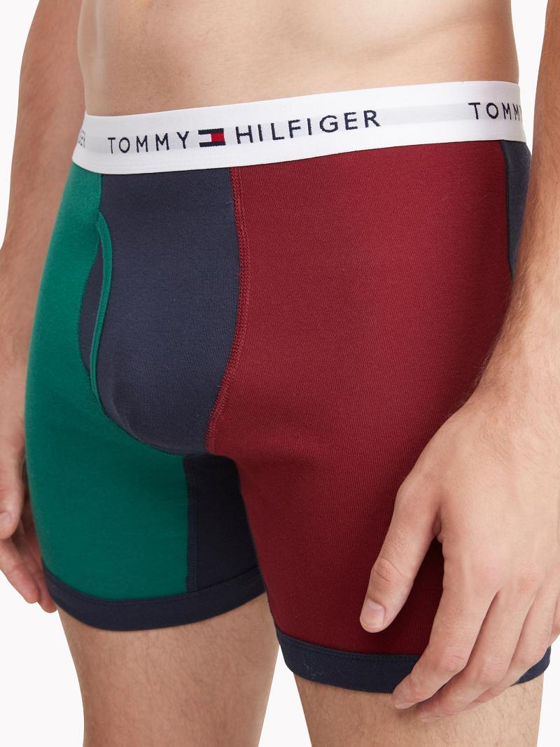 Boxer Briefs Tommy Hilfiger Algodon classics boxer brief 3pk Verdes Marrom | MX_M31579