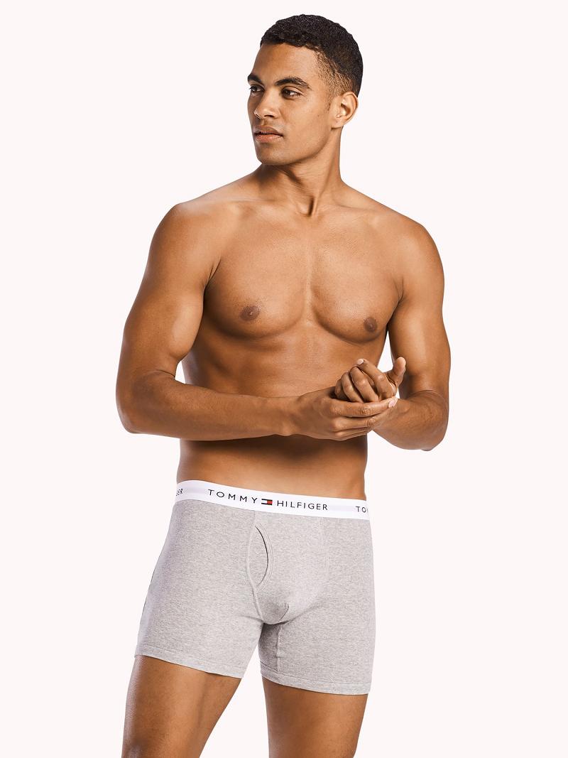 Boxer Briefs Tommy Hilfiger Algodon classics boxer brief 3pk Grises Negros | MX_M31585