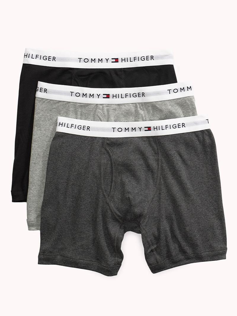 Boxer Briefs Tommy Hilfiger Algodon classics boxer brief 3pk Grises Negros | MX_M31585