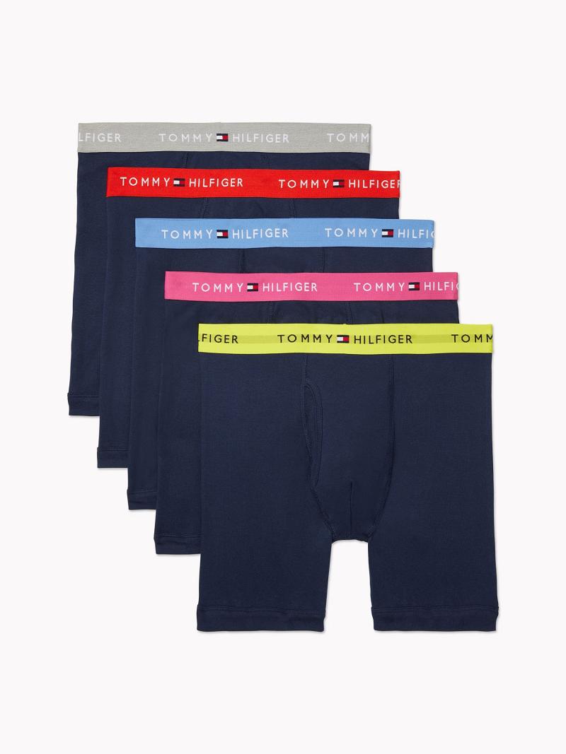 Boxer Briefs Tommy Hilfiger Algodon classics boxer brief 5pk Azules | MX_M31586