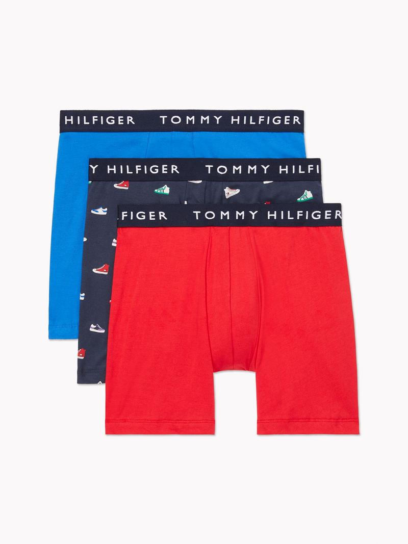 Boxer Briefs Tommy Hilfiger Algodon stretch boxer brief 3pk Rojos Azules Multicolor | MX_M31592