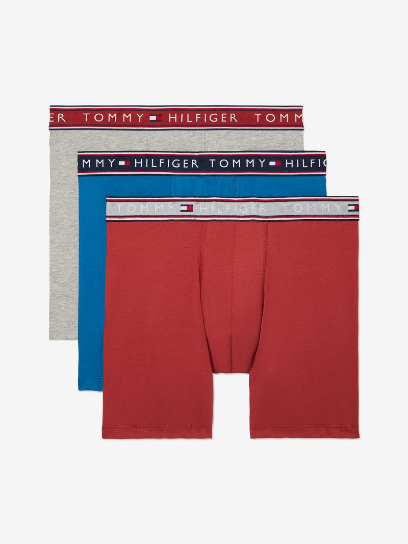 Boxer Briefs Tommy Hilfiger Algodon stretch boxer brief 3pk Rojos Azules Grises | MX_M31595